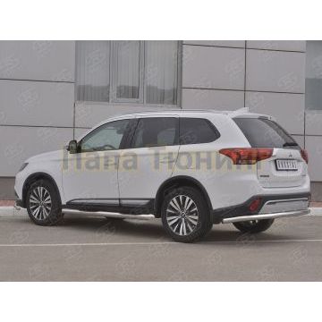 Защита заднего бампера d57 (секции) РусСталь для Mitsubishi Outlander 2018-