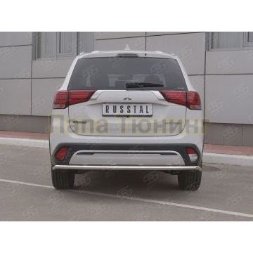 Защита заднего бампера d42 (секции) РусСталь для Mitsubishi Outlander 2018-