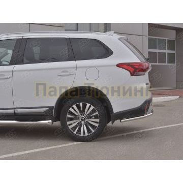 Защита заднего бампера d42 (секции) РусСталь для Mitsubishi Outlander 2018-