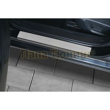 Накладки на пороги RUSSTAL (нерж., зеркало) РусСталь для Mazda 6 2013-2018