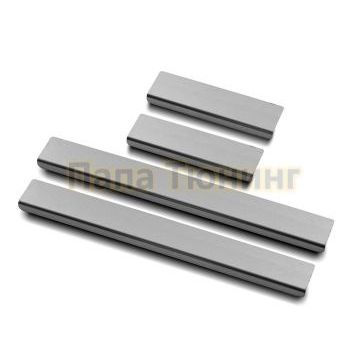 Накладки на пороги RUSSTAL (нерж., шлиф) РусСталь для Mazda 6 2013-2018