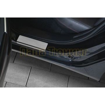 Накладки на пороги RUSSTAL (нерж., шлиф) РусСталь для Mazda 6 2013-2018