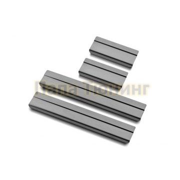 Накладки на пороги RUSSTAL (нерж., шлиф) РусСталь для Mazda CX-5 2011-2017