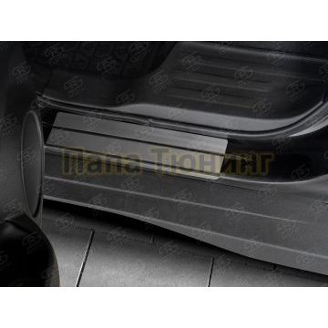 Накладки на пороги RUSSTAL (нерж., зеркало) РусСталь для Nissan X-TRAIL (T32) 2015-