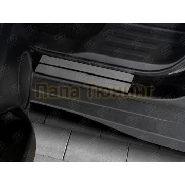 Накладки на пороги RUSSTAL (нерж., шлиф) РусСталь для Nissan X-TRAIL (T32) 2015-