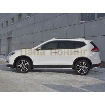 Пороги труба d57 (вариант 3) РусСталь для Nissan X-TRAIL (T32) 2018-