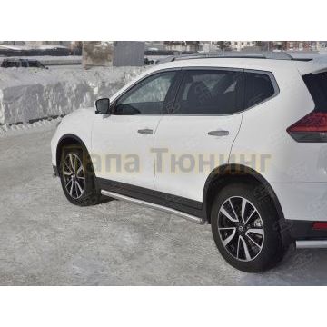 Пороги труба d57 (вариант 3) РусСталь для Nissan X-TRAIL (T32) 2018-