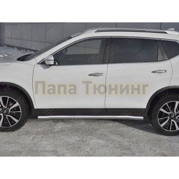 Пороги труба d57 (вариант 3) РусСталь для Nissan X-TRAIL (T32) 2018-