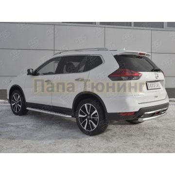 Защита заднего бампера d57 дуга РусСталь для Nissan X-TRAIL (T32) 2018-
