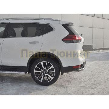 Защита заднего бампера d57 дуга РусСталь для Nissan X-TRAIL (T32) 2018-