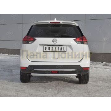 Защита заднего бампера d57 дуга РусСталь для Nissan X-TRAIL (T32) 2018-