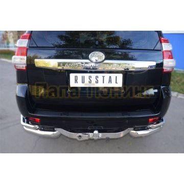 Защита заднего бампера d57 (секции) d42 (уголки) РусСталь для Toyota LC Prado 150 2009-2013