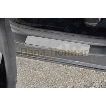 Накладки на пороги RUSSTAL (нерж., зеркало) РусСталь для Renault Arkana 2019-