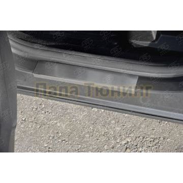 Накладки на пороги RUSSTAL (нерж.,шлиф) РусСталь для Renault Arkana 2019-