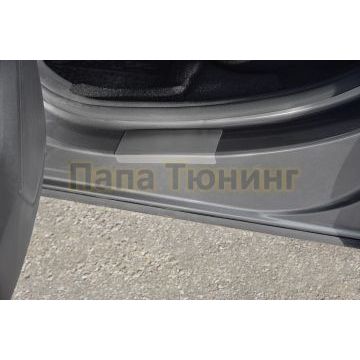 Накладки на пороги RUSSTAL (нерж.,шлиф.,надпись) РусСталь для Renault Arkana 2019-