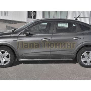 Пороги труба d57 (вариант 1) РусСталь для Renault Arkana 2019-