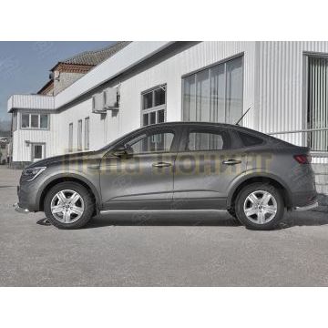 Пороги труба d57 (вариант 3) РусСталь для Renault Arkana 2019-