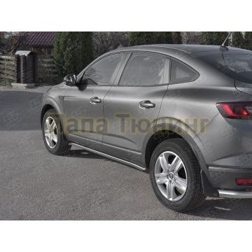 Пороги труба d42(вариант 3) РусСталь для Renault Arkana 2019-