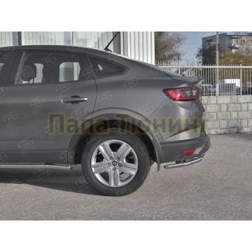 Защита заднего бампера уголки d42 секции РусСталь для Renault Arkana 2019-