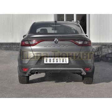 Защита заднего бампера d42 волна РусСталь для Renault Arkana 2019-