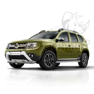 Пороги труба d57 ч. сталь сер. (вариант 2) РусСталь для Renault Duster 2015-