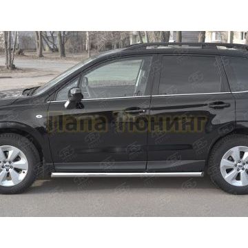Пороги труба d57 (вариант 1) РусСталь для Subaru Forester(SJ) 2016-2018