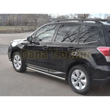 Пороги труба d57 (вариант 2) РусСталь для Subaru Forester(SJ) 2016-2018