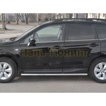 Пороги труба d57 (вариант 3) РусСталь для Subaru Forester(SJ) 2016-2018