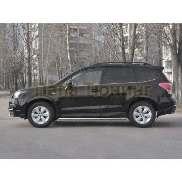 Пороги труба d57 (вариант 3) РусСталь для Subaru Forester(SJ) 2016-2018