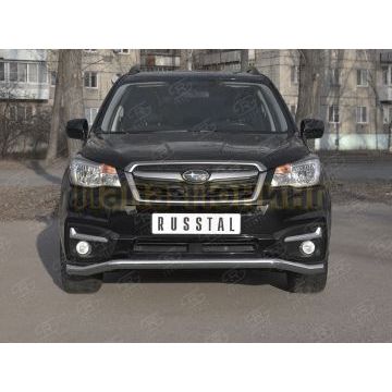 Защита переднего бампера d57 волна РусСталь для Subaru Forester(SJ) 2016-2018