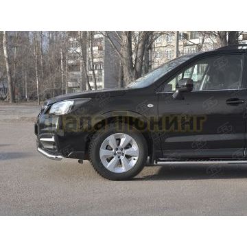 Защита переднего бампера d57 волна РусСталь для Subaru Forester(SJ) 2016-2018