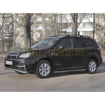 Защита переднего бампера d57 волна РусСталь для Subaru Forester(SJ) 2016-2018