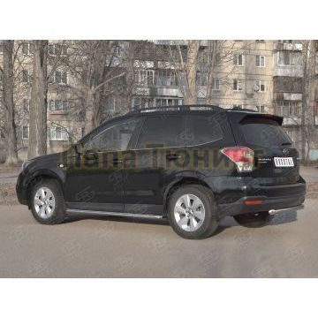 Защита заднего бампера d57 дуга РусСталь для Subaru Forester(SJ) 2016-2018