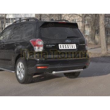 Защита заднего бампера d57 дуга РусСталь для Subaru Forester(SJ) 2016-2018