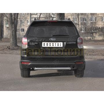 Защита заднего бампера d57 дуга РусСталь для Subaru Forester(SJ) 2016-2018