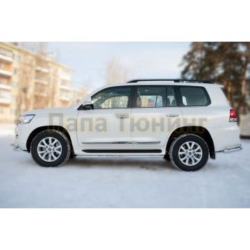 Защита порогов d42 РусСталь для Toyota Land Cruiser 200 TRD 2019-