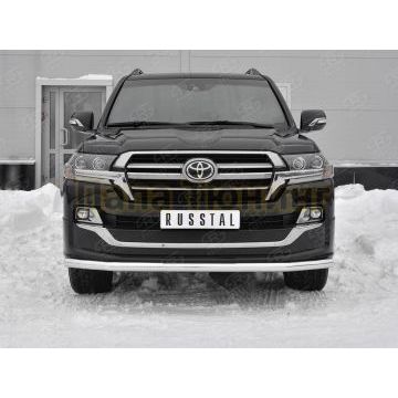 Защита переднего бампера d57 секции РусСталь для Toyota Land Cruiser 200 Executive Lounge 2018-