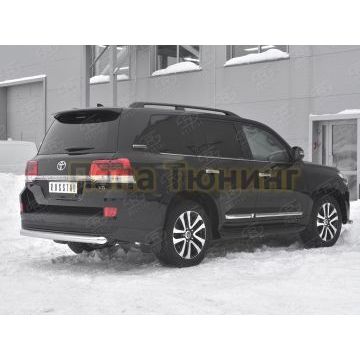 Защита заднего бампера d76 дуга РусСталь для Toyota Land Cruiser 200 Executive Lounge 2018-