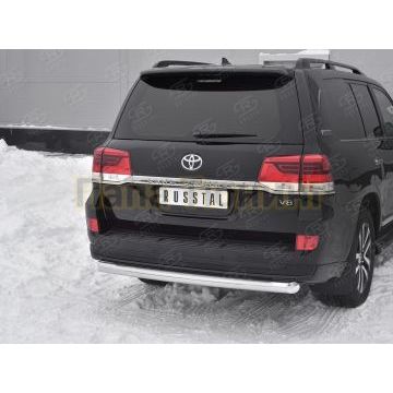 Защита заднего бампера d76 дуга РусСталь для Toyota Land Cruiser 200 Executive Lounge 2018-