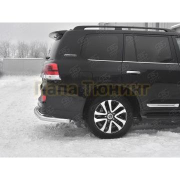 Защита заднего бампера d76 секции РусСталь для Toyota Land Cruiser 200 Executive Lounge 2018-