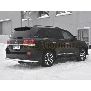 Защита заднего бампера d76 секции РусСталь для Toyota Land Cruiser 200 Executive Lounge 2018-