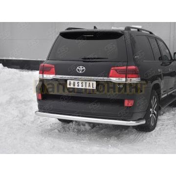 Защита заднего бампера d76 секции РусСталь для Toyota Land Cruiser 200 Executive Lounge 2018-