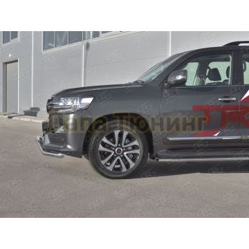 Защита переднего бампера d57 волна РусСталь для Toyota Land Cruiser 200 Executive Lounge 2018-