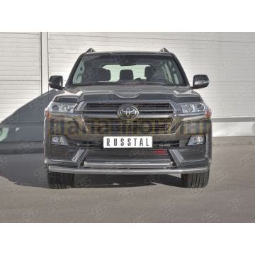 Защита переднего бампера d57 секции-d57 дуга РусСталь для Toyota Land Cruiser 200 Executive Lounge 2018-