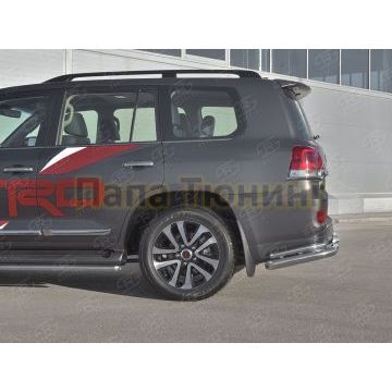 Защита заднего бампера уголки d76 секции-d42 секции РусСталь для Toyota Land Cruiser 200 Executive Lounge 2018-