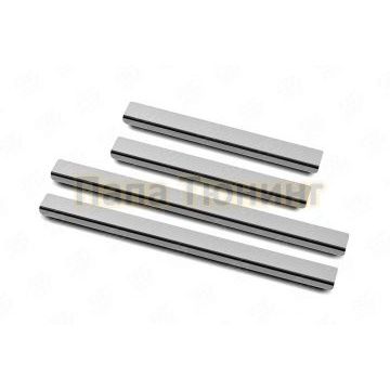 Накладки на пороги RUSSTAL (нерж., зеркало) РусСталь для Toyota Land Cruiser 200 2007-2011