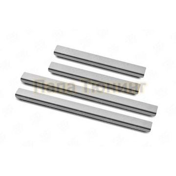 Накладки на пороги RUSSTAL (нерж., шлиф) РусСталь для Toyota Land Cruiser 200 2007-2011