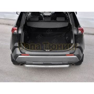 Накладка на задний бампер RUSSTAL (нерж., шлиф) РусСталь для Toyota RAV4 2019- Накладка на задний бампер RUSSTAL (нерж., шлиф) РусСталь для Toyota RAV4 2019-