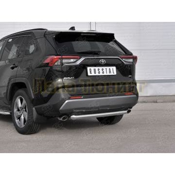 Защита заднего бампера d57 дуга РусСталь для Toyota RAV4 2019-