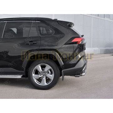 Защита заднего бампера d57 дуга РусСталь для Toyota RAV4 2019-